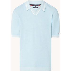 Tommy Hilfiger Fijngebreide regular fit polo in linnenblend