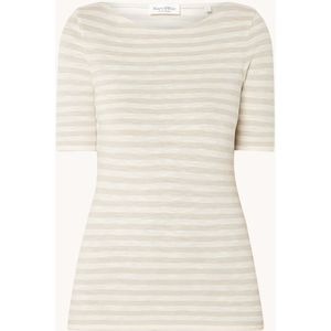 Marc O'Polo T-shirt met streepprint en stretch