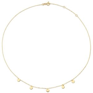 Jackie 14K Gold Disc ketting van 14 karaat geelgoud