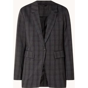 Moss Copenhagen Calile blazer met ruitdessin en klepzakken