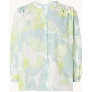 OPUS Faomi blouse met bloemenprint en ballonmouw