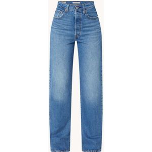 Levi's High waist straight leg jeans met medium wassing