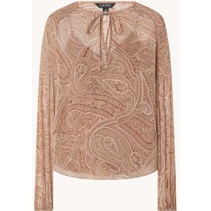 Ralph Lauren Tuniek met paisley dessin en smockwerk