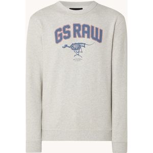 G-Star RAW Skeleton dog sweater van biologisch katoen met logoprint