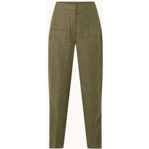 Whistles High waist tapered fit pantalon van linnen