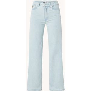 Lois Mid waist flared cropped jeans met lichte wassing