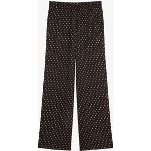 Marc O'Polo Mid waist straight fit broek met stippenprint