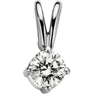 Diamond Point Solitair groeibriljant hanger van 18 karaat witgoud, 0.14 ct. 0.14 ct diamant