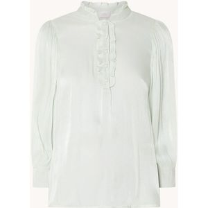 Aaiko Tamari semi-transparante blouse met glanzende finish