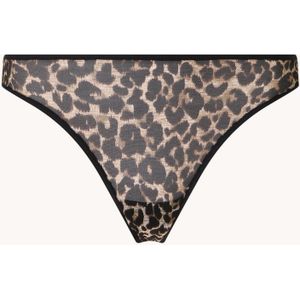 Marlies Dekkers Vixen string van mesh met panterprint