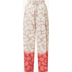 Essentiel Antwerp Firm high waist wide fit pantalon met print