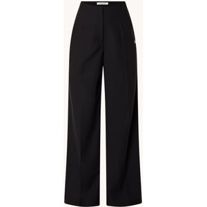 Calvin Klein High waist wide fit pantalon met logoborduring