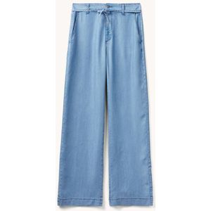 Benetton High waist loose fit pantalon van chambray