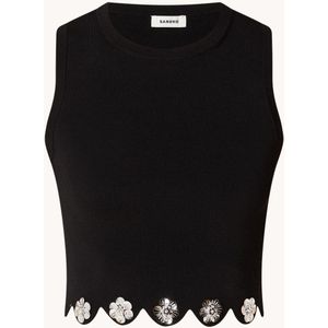 Sandro Crop top met strass