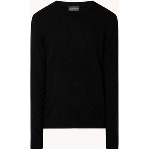 Emporio Armani Grofgebreide pullover in wolblend