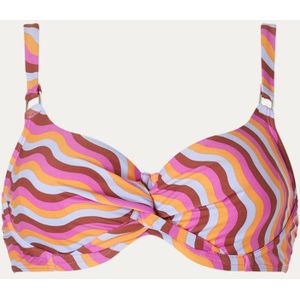 Beachlife The Wave balconette bikinitop met print