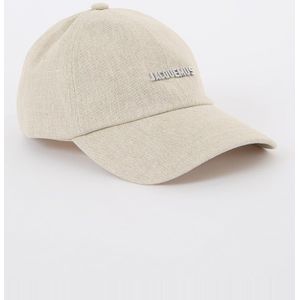 Jacquemus La Casquette Gadjo pet in linnenblend met logo