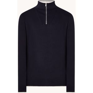 Boggi Milano Fijngebreide pullover met halve rits