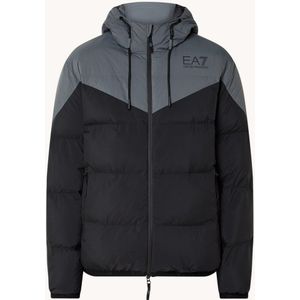 Emporio Armani Puffer jack met capuchon en logo