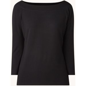 Claudia Sträter Longsleeve met boothals en driekwart mouw