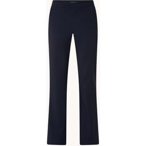 Claudia Sträter Mid waist straight fit pantalon van jersey met steekzakken