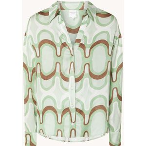 Josephine & Co Deon blouse van satijn met grafische print
