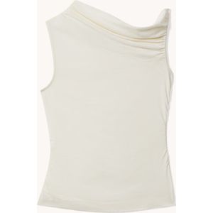 Reiss Dylan one shoulder top met plooidetail