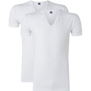 Alan Red Nov body fit T-shirt met V-hals in 2-pack