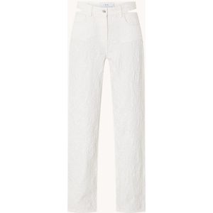 IRO Lambert high waist straight leg jeans met borduring