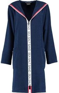 Bademantel Cawö 3101 Uni Reißverschluss Marine Damen-S