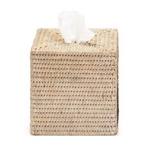 Kosmetiktücherbox Decor Walther Basket Quadratisch Rattan Hell