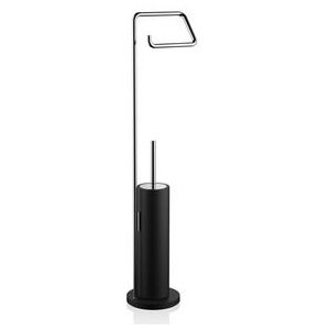 Toilettenpapierhalter Decor Walther Stone Matt Schwarz Chrome