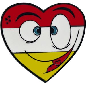 Oeteldonk pin - Hart met ogen