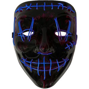 Halloween masker - The purge - LED blauw