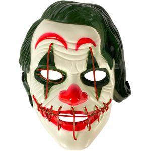 Halloween masker - The Joker - LED rood