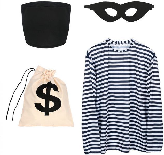 Carnaval accessoireset – Boeven outfit | L/XL