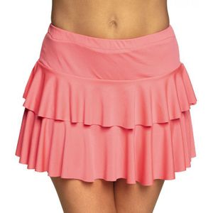 Minirokje ruffles - neon roze