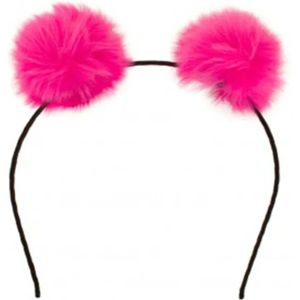 Diadeem bolletjes roze