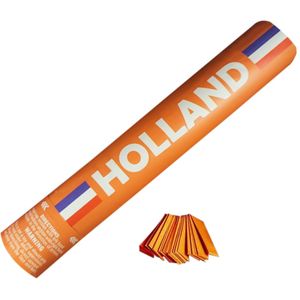 Koningsdag budget confetti kanon Holland - Oranje - 30cm
