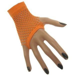 Koningsdag visnet handschoenen fluor oranje