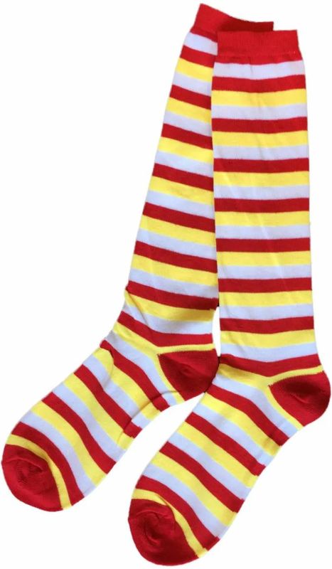 Oeteldonk - Gebreide Sokken - Rood/Wit/Geel