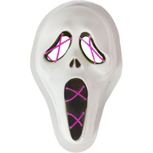 Halloween masker - Scream - LED paars