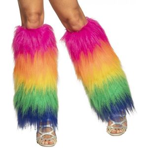 Beenwarmers pluche regenboog