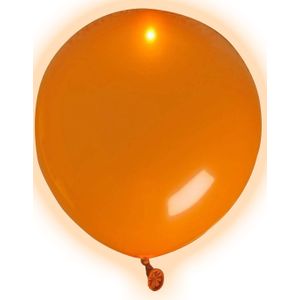 Koningsdag ballonnen oranje - LED - 30cm
