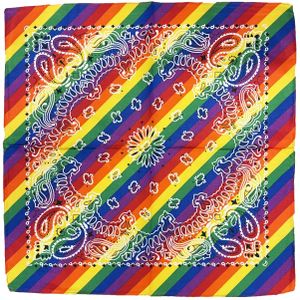 Boerenzakdoek regenboog - 53 x 53cm