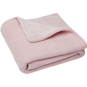 Jollein Basic Knit Pale Pink / Fleece 75 x 100 cm Wiegdeken 517-511-65310