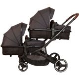 Babygo Twinner Grey Tandem Duowagen incl. 2 Autostoelen