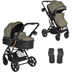 Moni Rafaello Olive Green 2-in-1 Combi Kinderwagen Incl. Adapter 110960