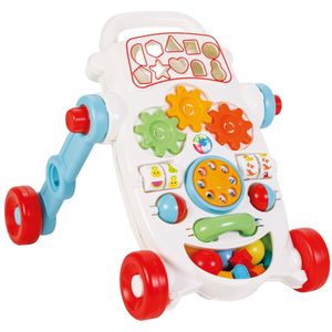 My First Walker Blauw Loopwagen 2 In 1 Baby Walker - Educatief Babyspeelgoed