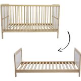Kukka Houten 70 x 140 cm 2-in-1 Ledikant/Juniorbed NTR440